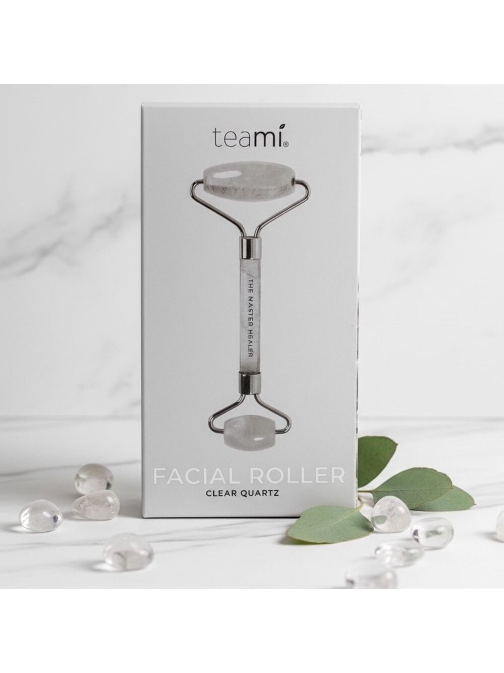 Teami Clear Quartz Facial Roller Large Small New